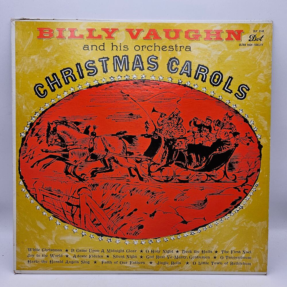 BILLY VAUGHN CHRISTMAS CAROLS & LAWRENCE WELK SILENT NIGHT VINYL LP LOT